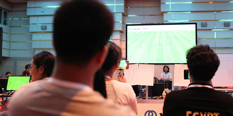 Robocup - Ligue Soccer 5 - Simulation 3D - Equipes à l'aide de systèmes d'IA autonomes